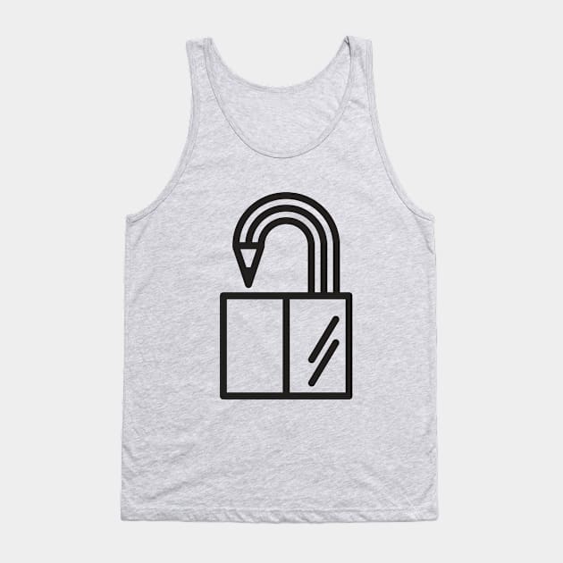 Writer's lock Tank Top by andreaswikstrom